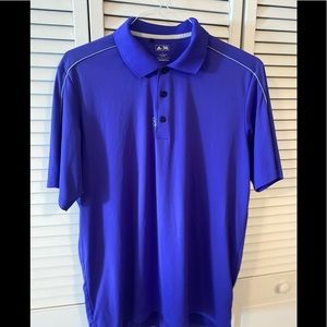Mens - purple adidas short sleeve golf polo